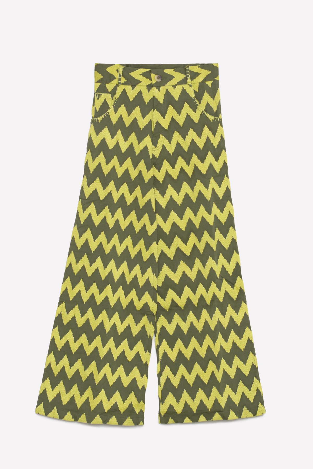 PANTALÓN ZIG ZAG GREEN | BORDADO| Michonet