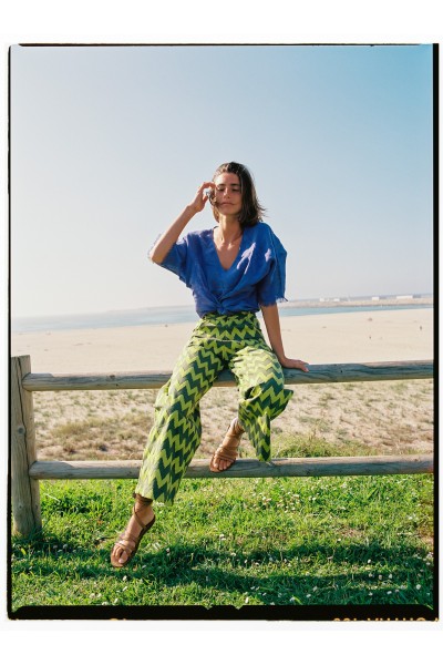 PANTALÓN ZIG ZAG GREEN | BORDADO| Michonet 2