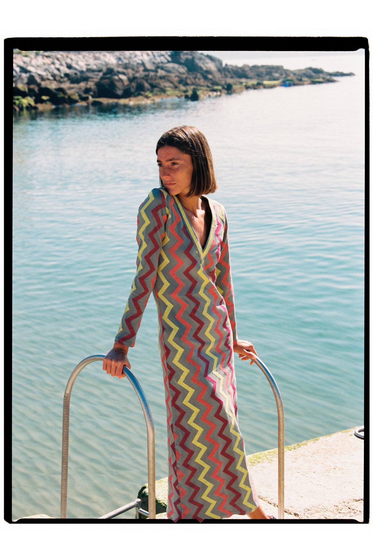 ZIG ZAG V-NECK OLIVE | BORDADO| Michonet