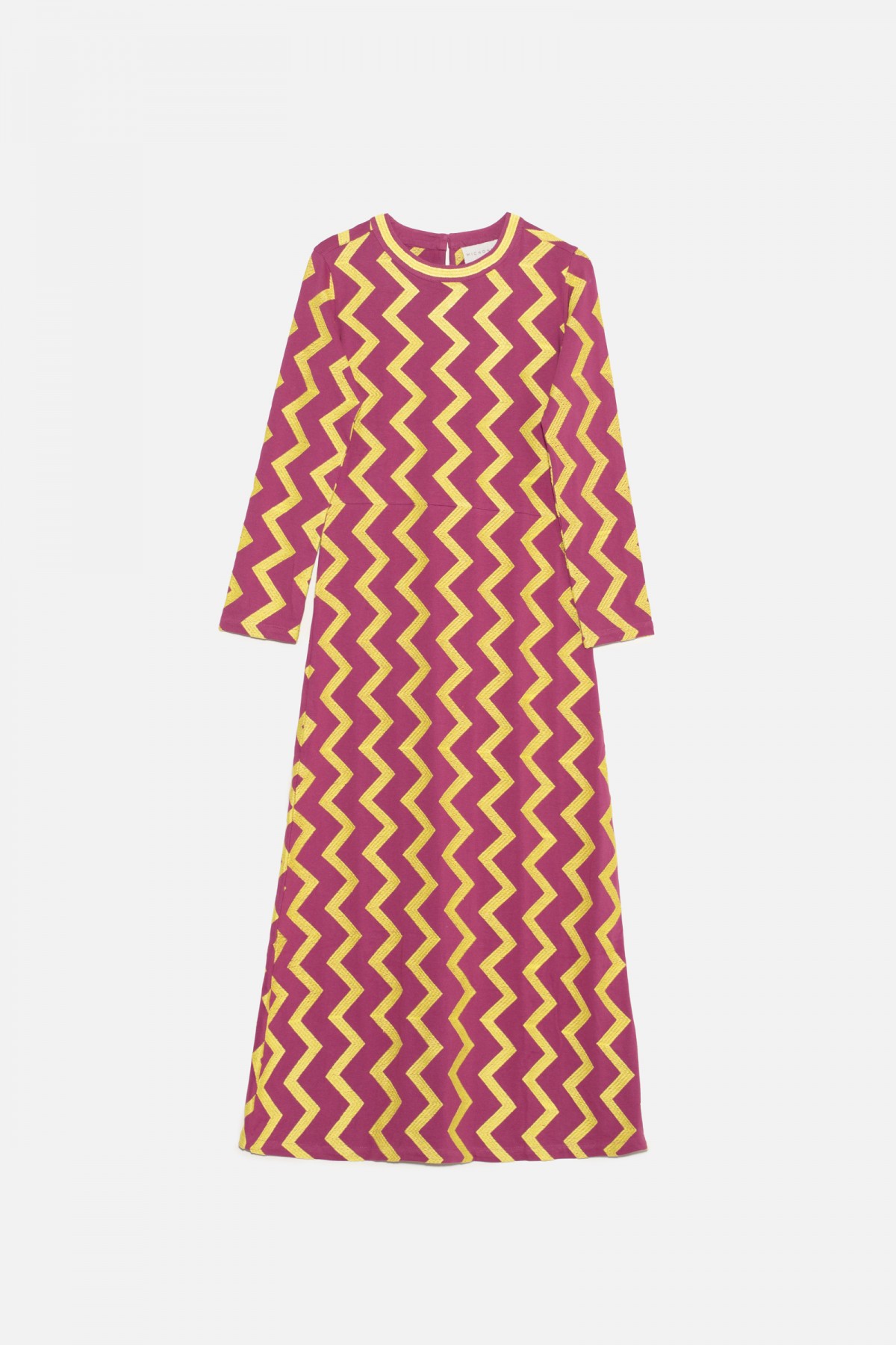 VESTIDO ZIG ZAG WINE | BORDADO| Michonet