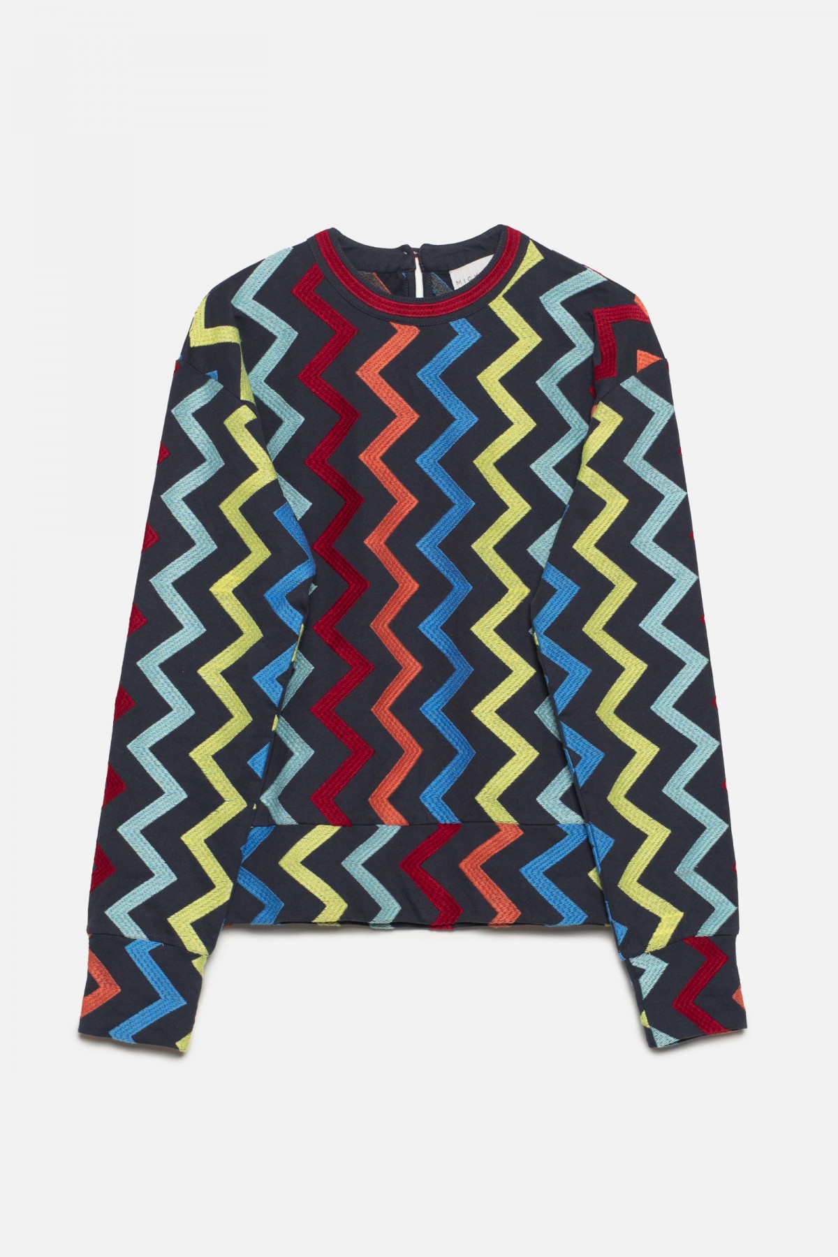 SUDADERA ZIG ZAG COMBI | BORDADO| Michonet