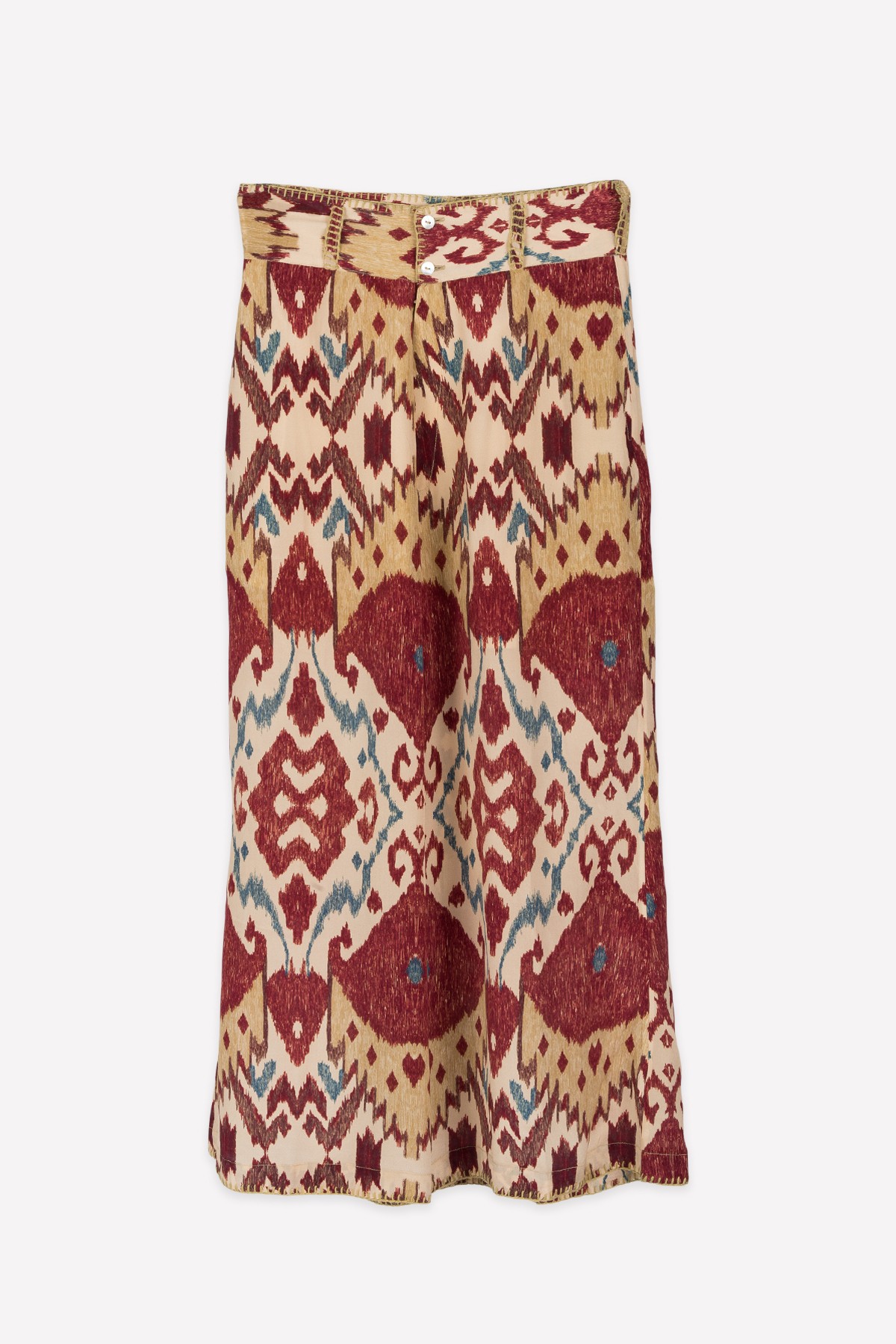 TERRACOTTA SILK TROUSERS · SILK