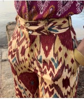 TERRACOTTA SILK TROUSERS · SILK