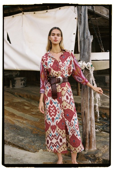 VESTIDO CAMISERO TERRACOTA | SEDA| Michonet 2