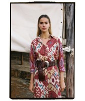 TERRACOTTA SHIRT DRESS · SILK