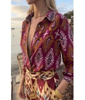 SILK BLOUSE IKAT ROSE · SILK