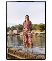 TERRACOTTA SILK TROUSERS · SILK