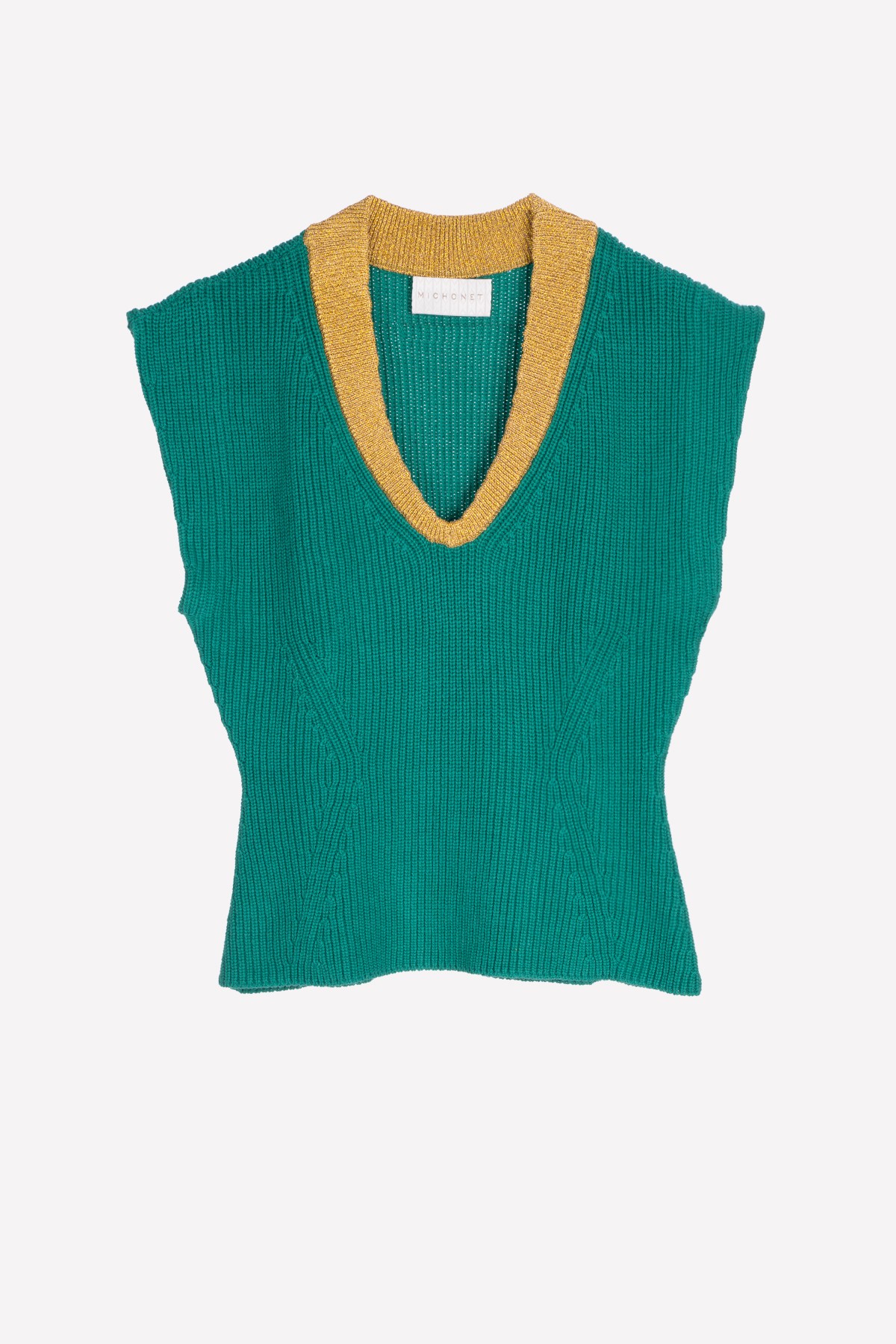 GREEN KNIT VEST