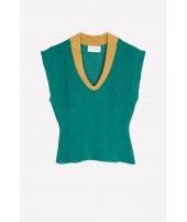 GREEN KNIT VEST