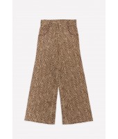 ZEBRA PANT DARK BROWN