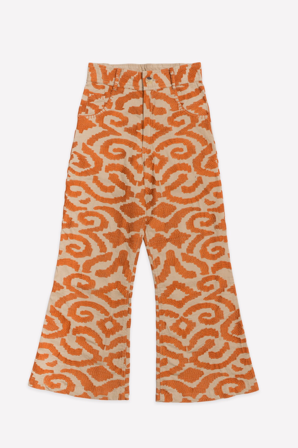 PANTALÓN ÉTNICO NARANJA | BORDADO| Michonet