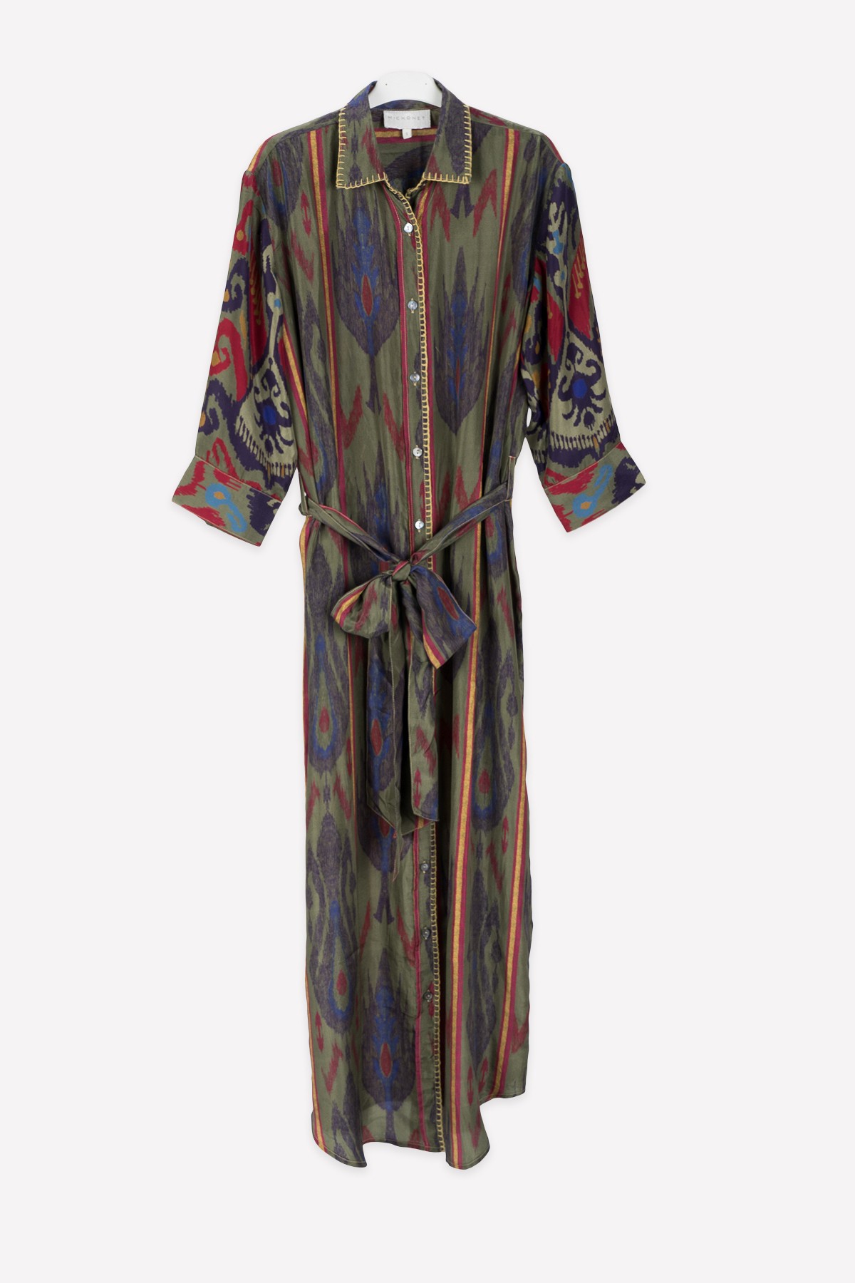 IKAT KHAKI SHIRT DRESS