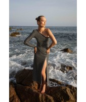SILVER ASYMMETRIC DRESS