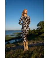 VESTIDO ÉTNICO NAVY | BORDADO| Michonet