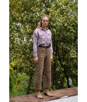 ZEBRA PANT DARK BROWN