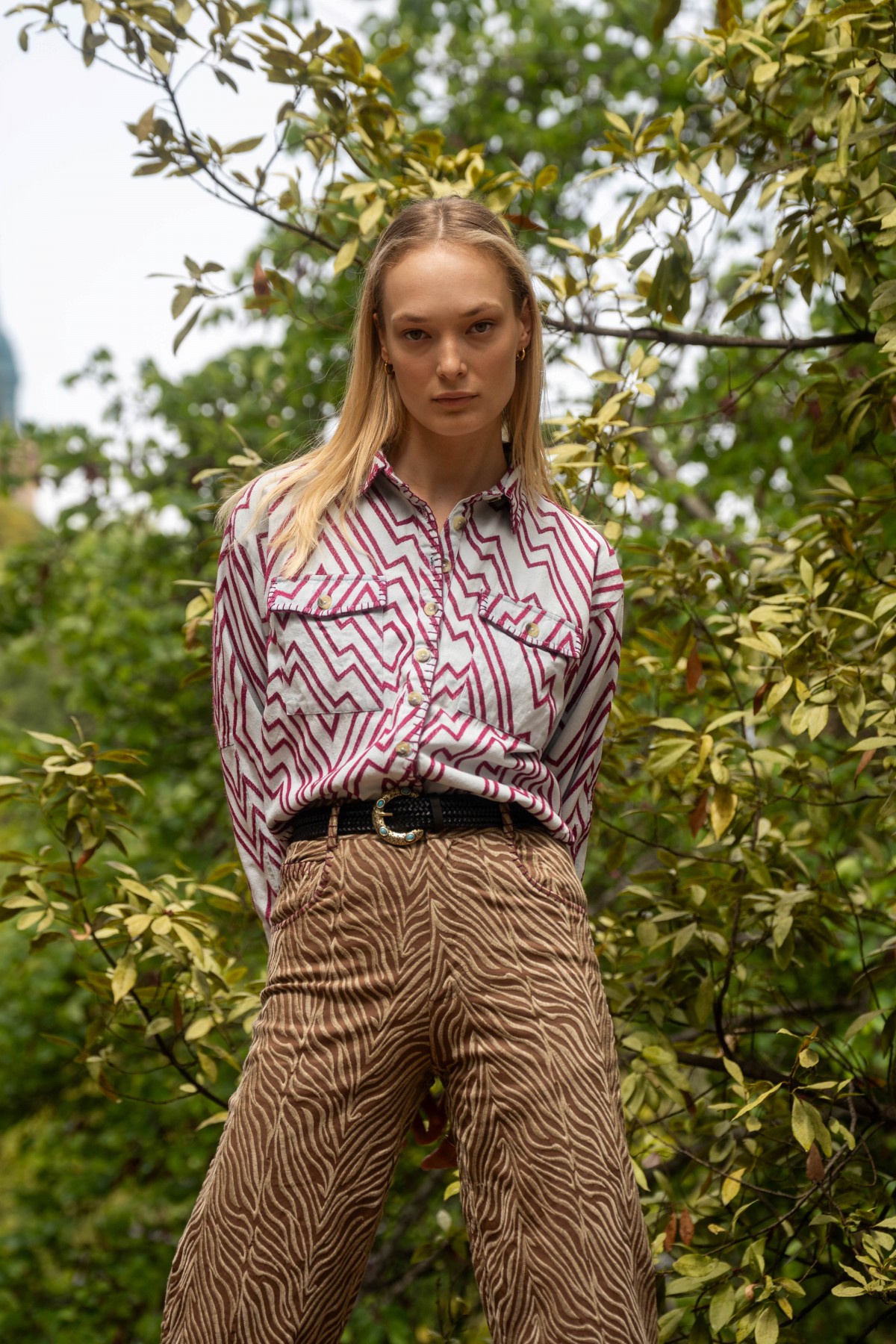 ZEBRA PANT DARK BROWN