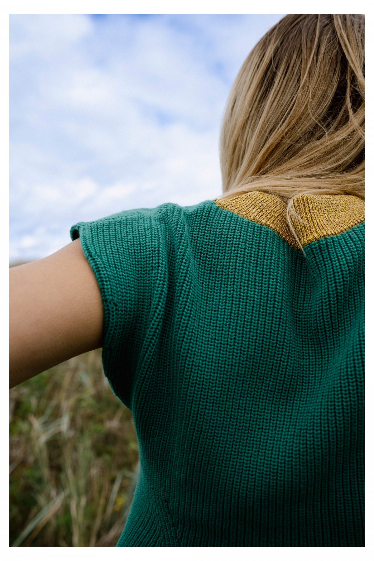 GREEN KNIT VEST