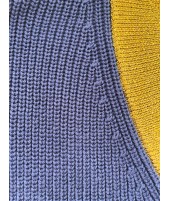 KNITTED VEST INK BLUE