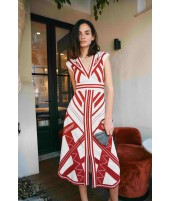 VESTIDO ESTRELLAS ROJO | BORDADO| Michonet