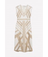 VESTIDO ESTRELLAS BEIGE | BORDADO| Michonet