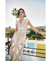 VESTIDO ESTRELLAS BEIGE | BORDADO| Michonet