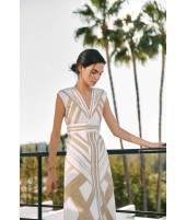 VESTIDO ESTRELLAS BEIGE | BORDADO| Michonet