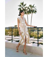VESTIDO ESTRELLAS BEIGE | BORDADO| Michonet