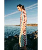 ZIG ZAG V-NECK MULTI