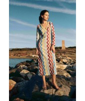 ZIG ZAG V-NECK MULTI