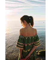 VESTIDO BEACH HIERBA | BORDADO| Michonet