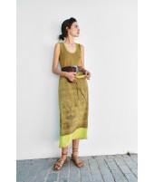 LIME SILK SKIRT