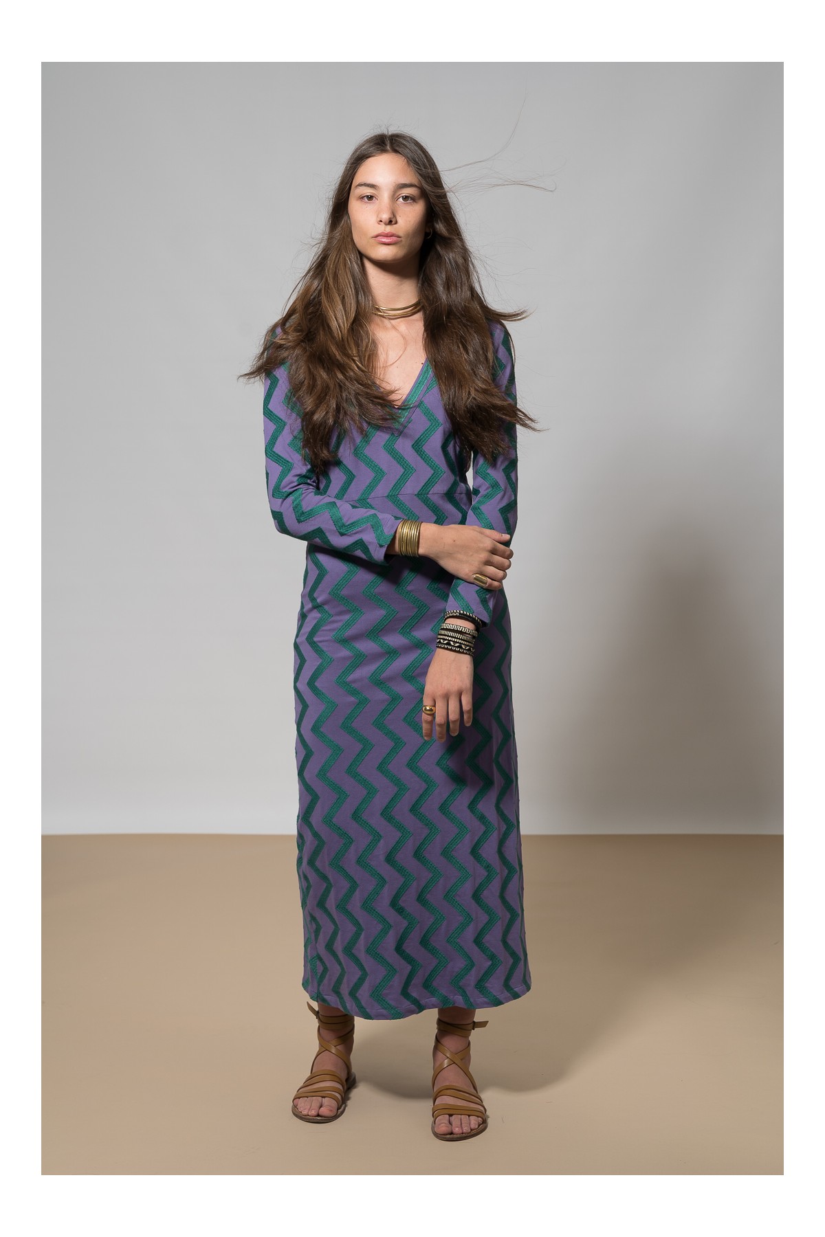 VESTIDO ZIGZAG VIOLETA | BORDADO| Michonet