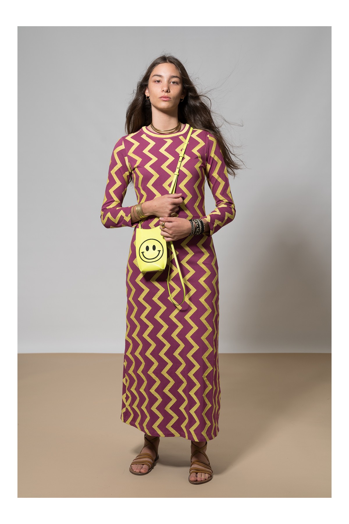 VESTIDO ZIG ZAG WINE | BORDADO| Michonet
