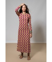 VESTIDO ZIG ZAG WINE | BORDADO| Michonet